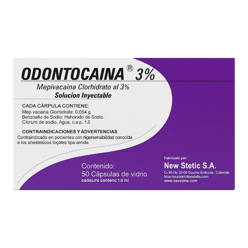 La Odontocaina 3% New Stetic en Lima Peru - Webley