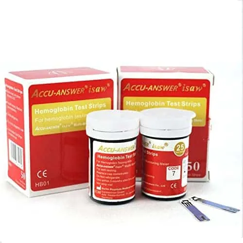 Tiras Reactivas Hemoglobina, 4 Parámetros de Accu-Answer — equipo médico en Lima, Perú | Webley