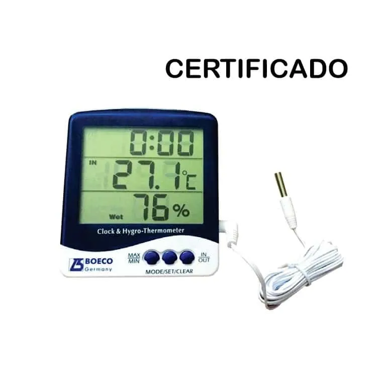Termohigrómetro Boeco Certificado INACAL en Lima Peru - Webley