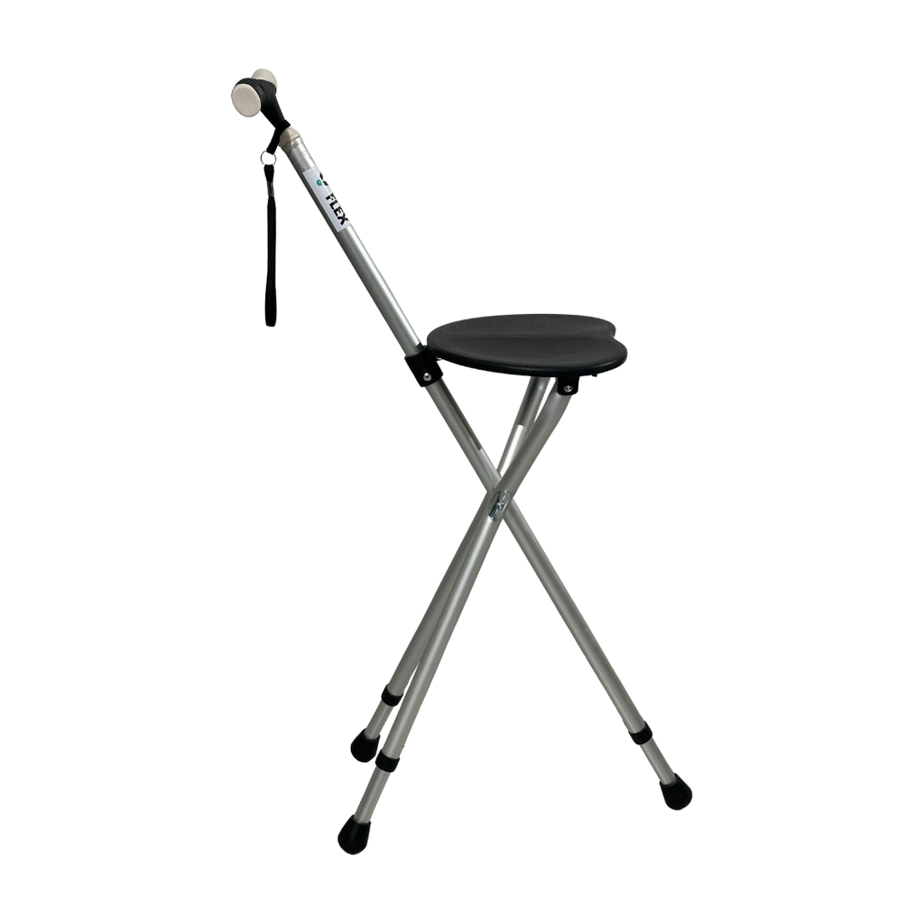Bastón con Asiento Trípode Plegable con Mango Ergonómico — equipo médico en Lima, Perú | Webley