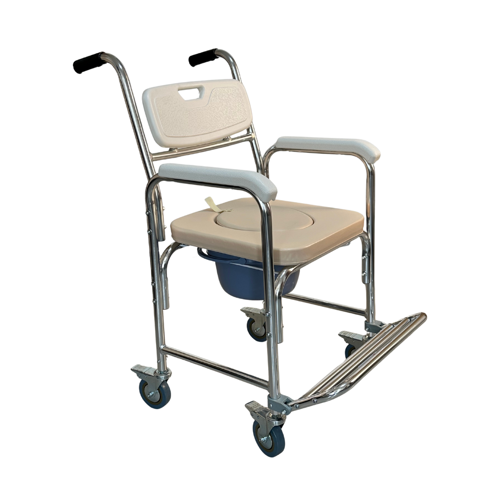 Silla Sanitaria con Ruedas Manijas Empujables — equipo médico en Lima, Perú | Webley