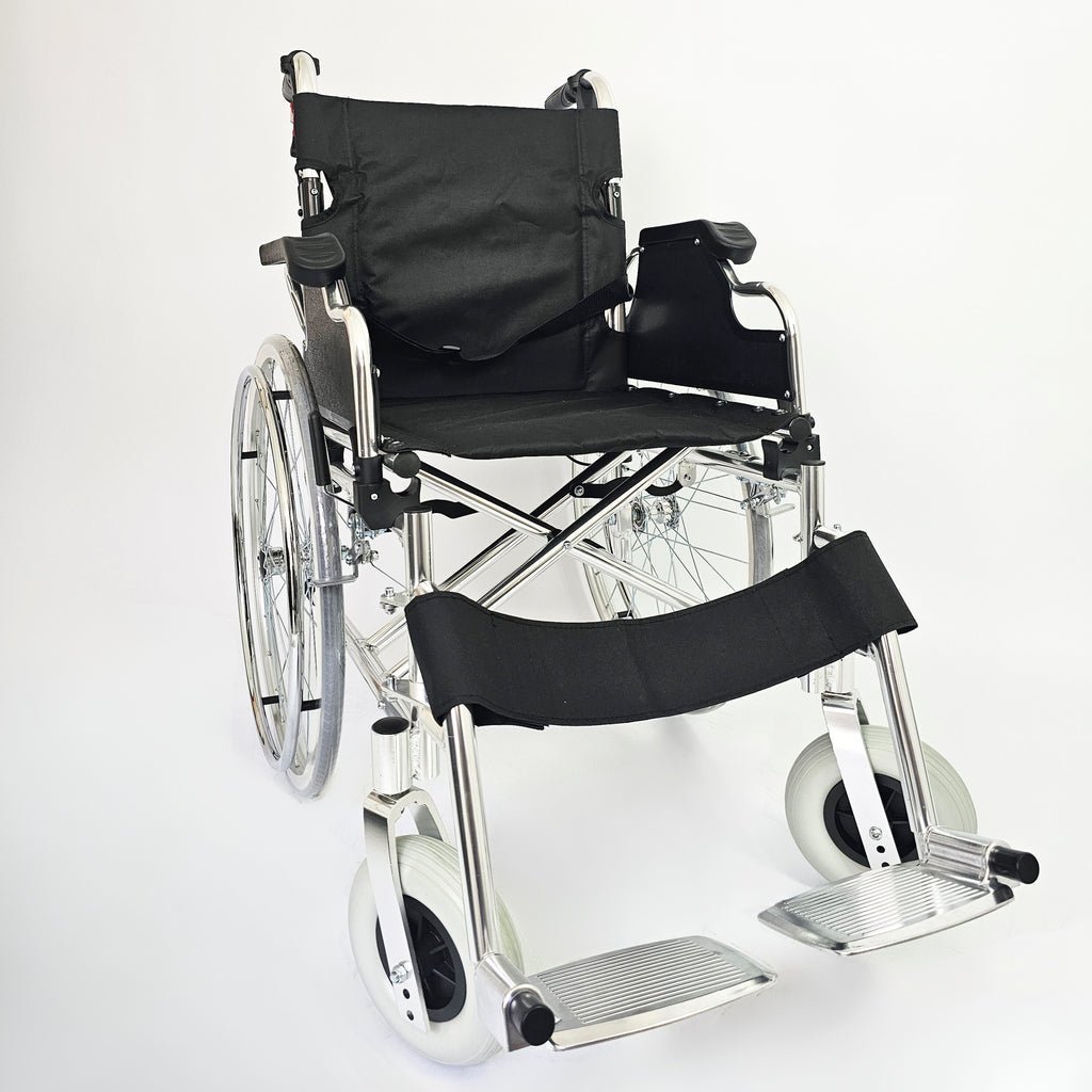 Silla de Ruedas Clásica de Paseo con Brazos Abatibles Aluminio en Lima Peru - Webley