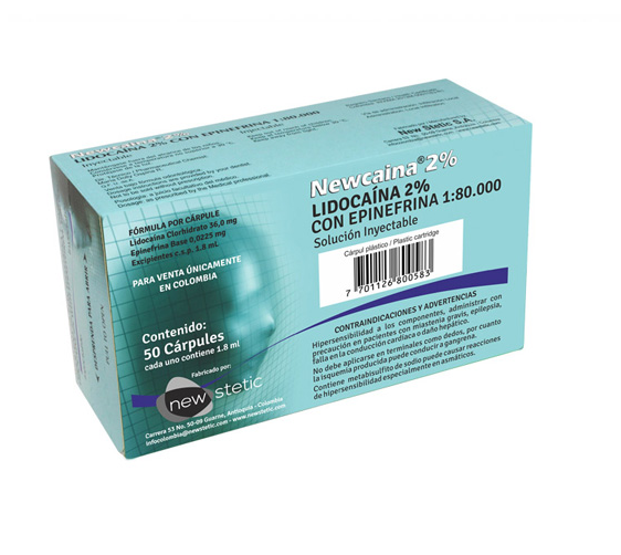 NEWCAINA 2% PLASTICO en Lima Peru - Webley