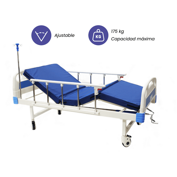 Cama Clínica Manual de 02 Manivelas - Image 6