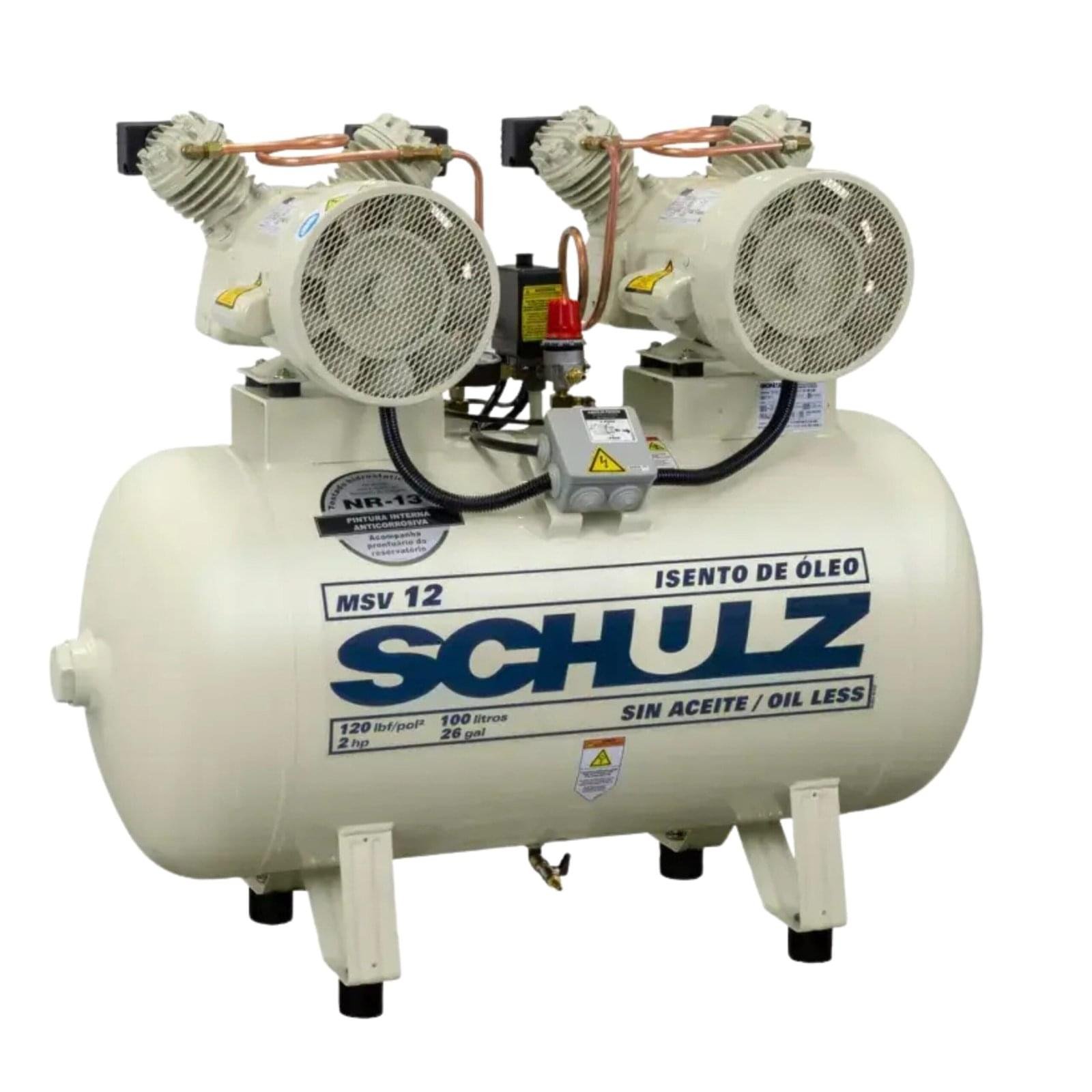 Compresora Dental 2 Hp – 100 Litros - SCHULZ